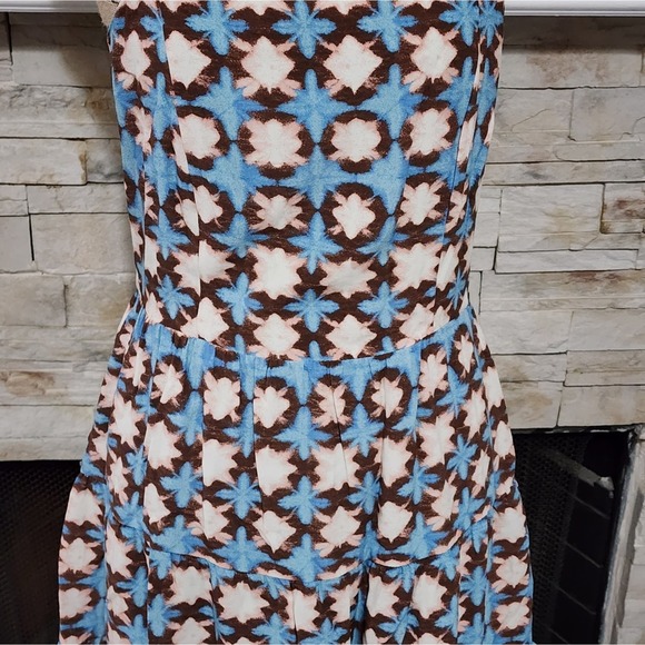 Loft Sunwash Floral Fit & Flare Smocked Back Dress Lined Adj Straps size 4 new!! - Picture 7 of 11